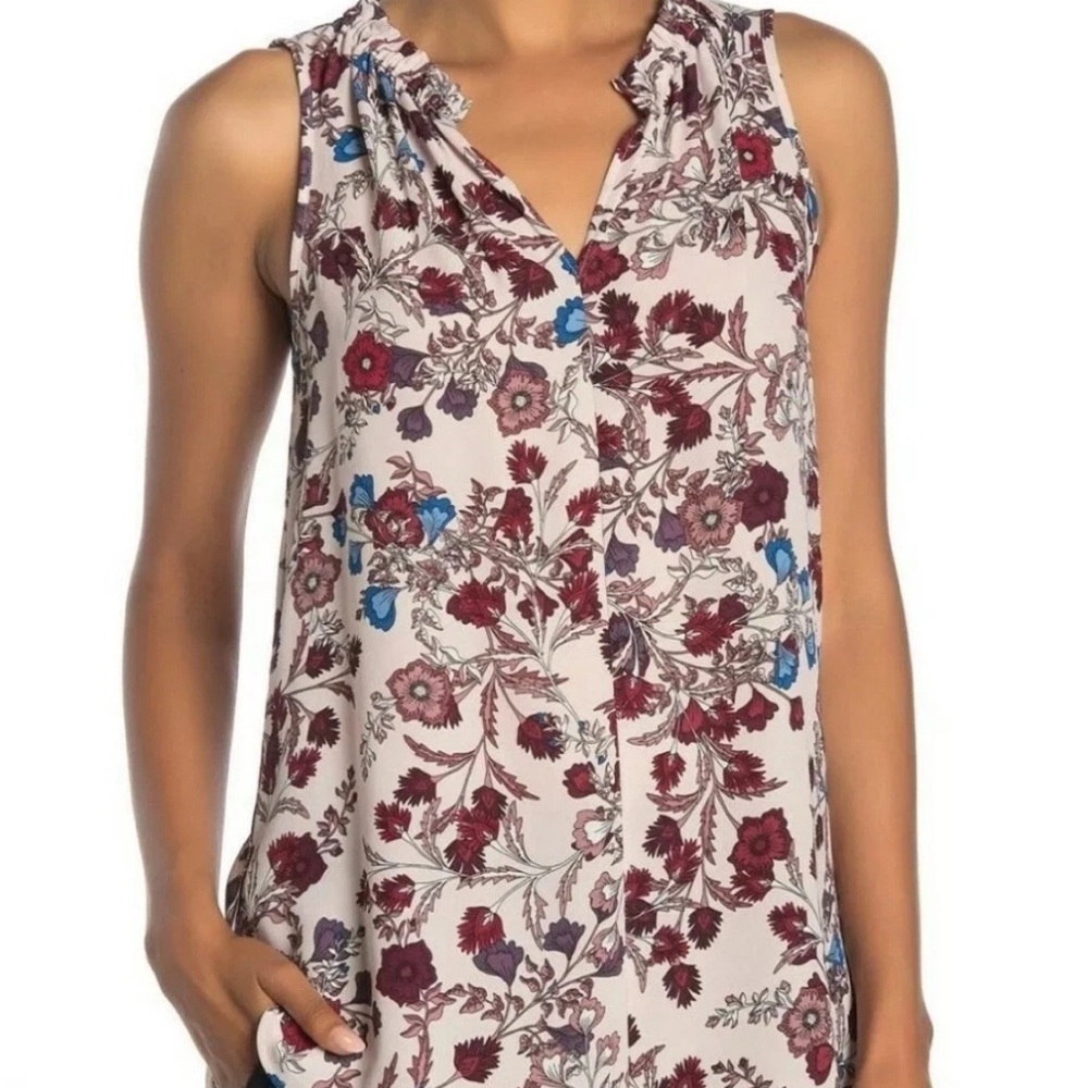 Vince Camuto Floral Sleeveless Blouse - Picture 1 of 3